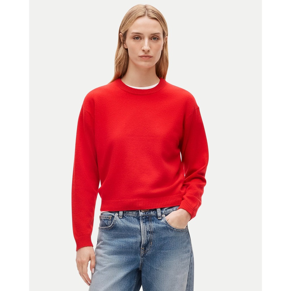 J. CREW Perfect cashmere crewneck radiant ruby new xs